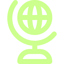 icon of a globe symbolising international collaboration